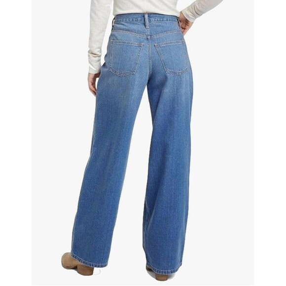 Universal Thread Relaxed Wide Leg Jeans Womens 4 High Rise Lightweight Denim - Picture 2 of 8